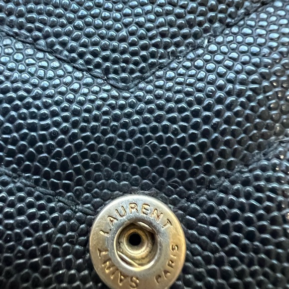 Black YSL Cassandre Flap wallet on chain gold - Picture 9 of 12